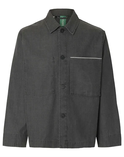 ANNARR - ANRFloki Selvedge Denim Overshirt - Light Grey Denim